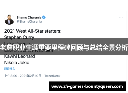 老詹职业生涯重要里程碑回顾与总结全景分析 老詹职业生涯重要里程碑回顾与总结全景分析